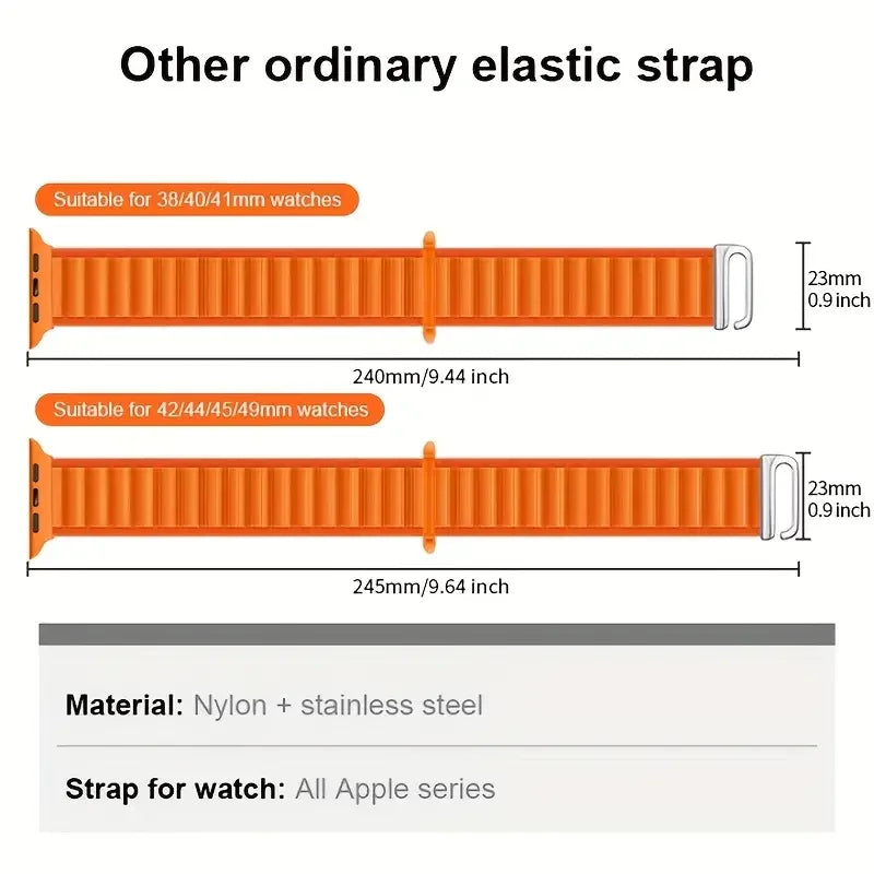 Alpine Loop Strap for Apple Watch Ultra Band 49mm 45mm 44mm 42mm 41mm 40mm Metal C-Hook Bracelets iwatch SE series 9 8 7 6 5 4 3