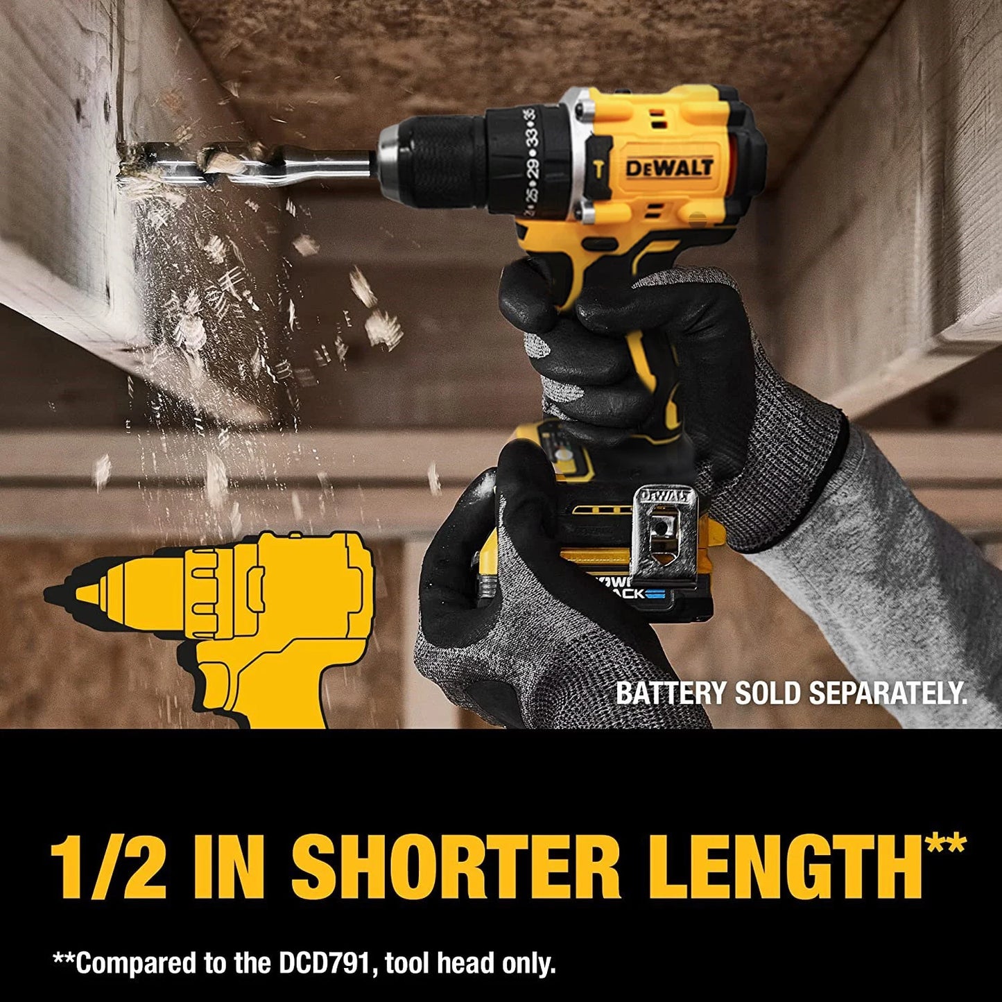 DeWalt DCD800 Electric Drill 20V Brushless Cordless Screwdriver Compact Drill Drill/Driver Power Tools For Dewalt 20V Battery