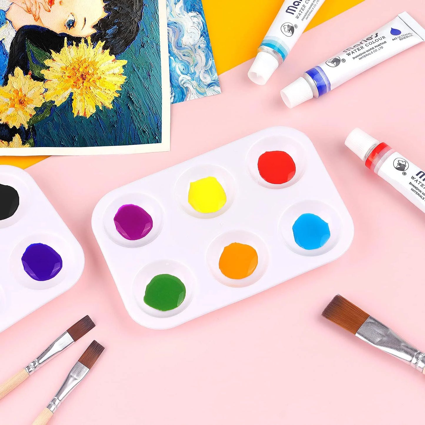 White Palette  Art Alternatives Paint Tray Artist Watercolor Painting Supplies Pigment Tray Watercolor Palette Art Paint Tray