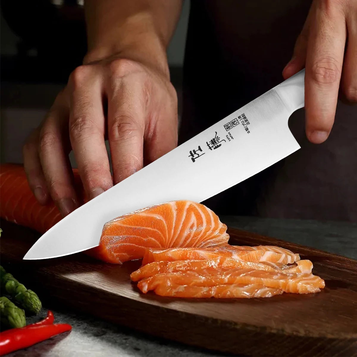 Japanese Santoku Knife Sashimi Knife Japanese Cooking Knives Stainless Steel Chef Knife Meat Cleaver Sharp Kitchen Scissors