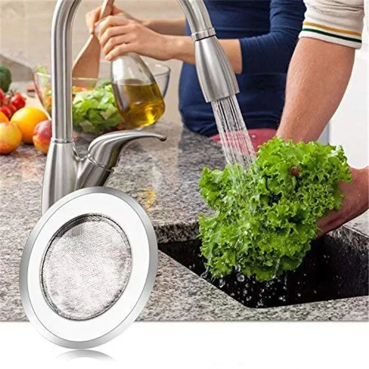 1PCS Kitchen Sink Filter Stainless Steel Mesh Sink Strainer Filter Bathroom Sink Strainer Drain Hole Filter Trap Waste Screen