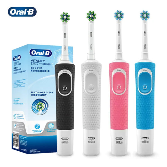 Oral B D100 Electric Toothbrush 2D Vitality Cleaning Teeth Brush Waterproof Electronic Teeth Brush Inductive Charger With Timer